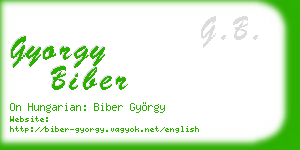 gyorgy biber business card